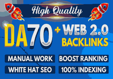 I will do 250 High Quality web 2.0 backlinks
