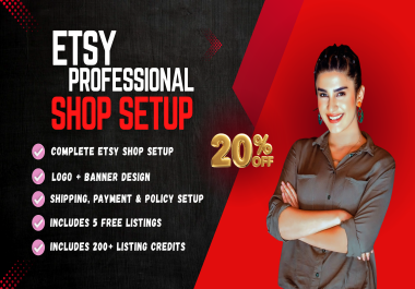 I Will Create A Fully SEO Optimized Etsy Store For More Sales