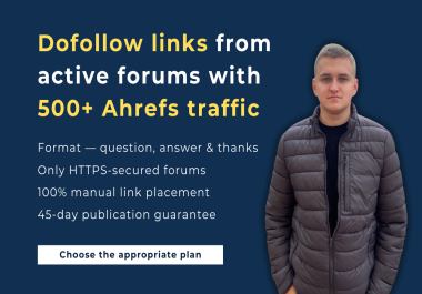 I will create dofollow crowd links on active high traffic forums manually