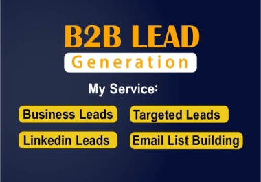 I will Provide 120 B2B Lead Generation