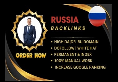 High Authority Russian Backlinks from. RU Domains - 100 White Hat & Permanent