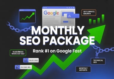 I will provide monthly SEO service for google top ranking and Business Growth