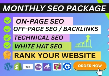 I will provide monthly SEO service for google top ranking and Business Growth