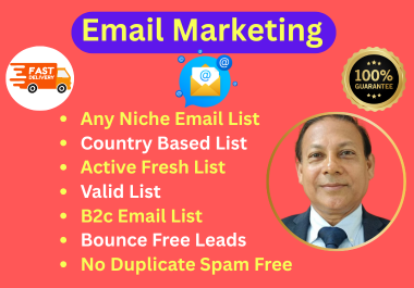 I will do niche targeted email list for email Campaign