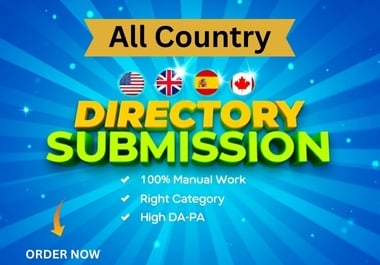 provide Your Business to 100 live Directorie backlinks for Local SEO