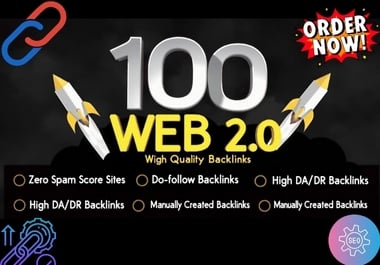 Permanent 150 Powerful Web 2.0 Backlinks for SEO - Do-follow,  High DA,  Zero Spam