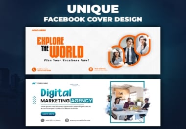 I will create custom Facebook covers,  LinkedIn,  and YouTube banner with free 3D mockup