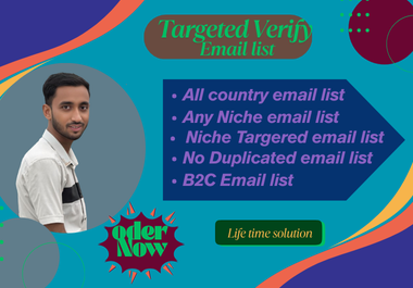 I Will provide you 15k b2c niche base email list