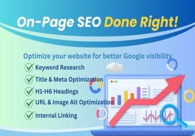 I will do on page SEO and keyword research for 1 web page