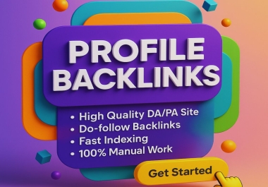 Create 60 High Quality Profile Backlinks to Raise SEO Ranking