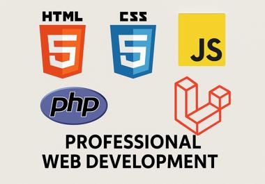 Responsive Websites with HTML,  CSS,  JS,  PHP & Laravel