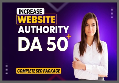 I will Increase your Domain Authority Moz DA 40 plus Safe and Organic