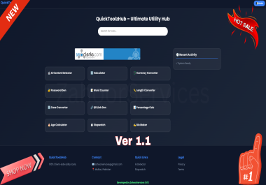 Vr1.1 I will provide a fully responsive All-In-One Utility Website