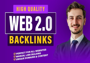 I will create high quality 70+ web 2.0 backlinks for SEO ranking and authority boost