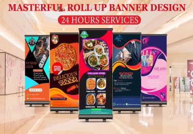 I will do roll up banner,  roller banner,  retractable banner,  backdrop banner design