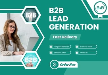 B2B 100 Lead Generation with Verified Business Emails & Company Details