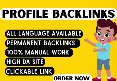 I will create 100 powerful profile backlinks to enhance your SEO ranking