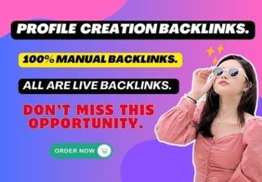 110 Live Profile Backlinks from High DA PA Sites.