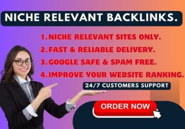 I will create 5 manual niche relevant high-quality backlinks for SEO.