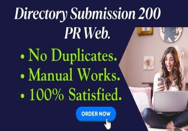 200 Manual PR Directory Submissions for SEO Ranking.