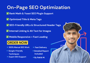 I will do complete on-page SEO optimization using Rank Math or Yoast