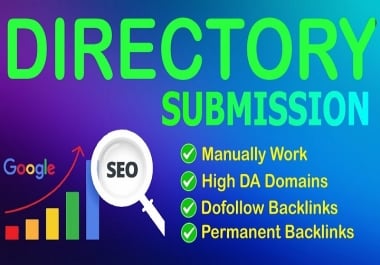 I will create 150 dofollow directory submission high authority white hat SEO backlinks.