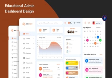 I will do modern and responsive dashboard UI UX design for web apps and admin portals