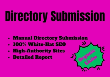 High authority 200 Directory Submission Backlinks Professionally