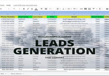Generate high converting leads for your business, B2B targeted leads generation,  SEO optimization