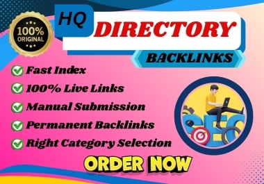 250 high-quality directory backlinks for your website's SEO ranking