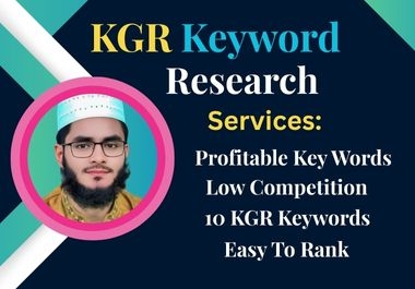 20 KGR Keywords Research to Rank Fast on Google