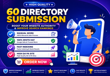 I Will Provide 60 Manual Directory Submission for Safe SEO Backlinks