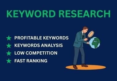 I will research high-ranking and low competition SEO keywords for your niche