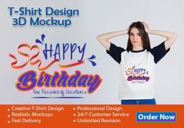 I will Design Creative T-Shirt Design & Realistic Mockups for Your Brand