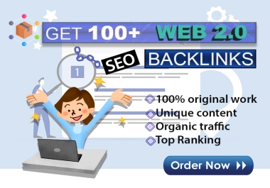 I will create 100 High Quality Web2.0 backlinks to improve your website Ranking.