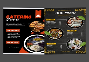 Design a Professional and Stylish Menu Card for Your Restaurant or Caf&eacute