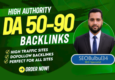 I will SEO Backlinks 40 High DA Authority link building service for Google ranking