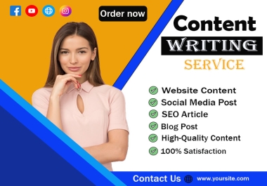 I will write original fresh and unique content write, seo and blog post