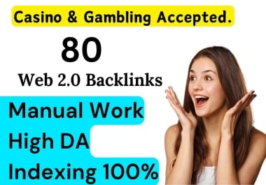 Build 80 High-Quality Web 2.0 Backlinks for Better SEO Ranking