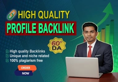 I will create 100 high authority dofollow profile backlinks manually for SEO ranking