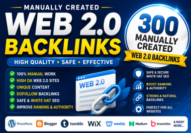 I Will Build 300 Manual Profile Backlinks for Website SEO