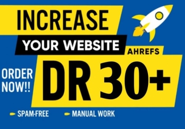 I Will Increase Ahrefs DR 30+ Of Your Website