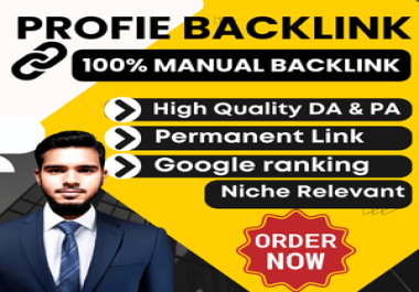 I will cerate high quality DA PA profile backlinks to boost your website ranking