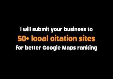 50+ manual local SEO citations for better Google Maps ranking