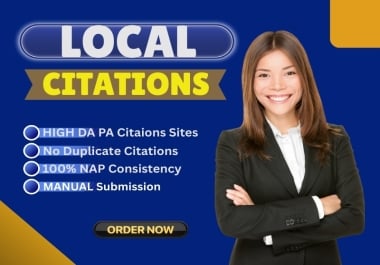 I will build 50 local citations for local SEO