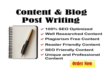 I will provide SEO Website Content writing,  Article and Blog post writing at least