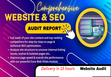 Detailed site audit report with fixes - step by step guide