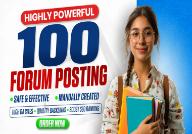 I Will Create 100 Powerful Forum Backlinks for Stronger SEO in 2026