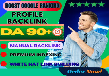 I will provides 30 High -Authority DA 90 plus SEO Backlinks on Google Ranking