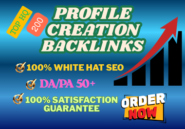 I will build 200 powerful profile creation backlinks to skyrocket your SEO
